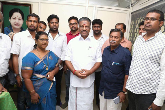 Meeting with Tamilnadu Deputy Chief Minister O. Panneer Selvam